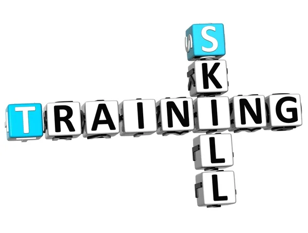 3D-Skill-Training Kreuzworträtsel — Stockfoto