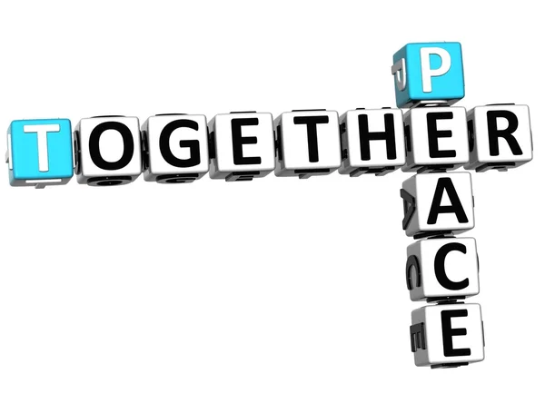 3D Peace Together Crossword — Stock Photo, Image