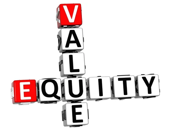 Valor 3D Equity Palavra cruzada — Fotografia de Stock