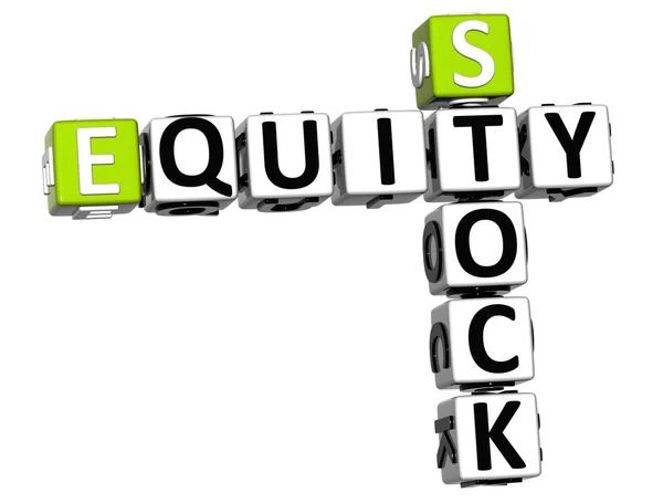 3D Stock Equity Crossword — Stock Photo, Image