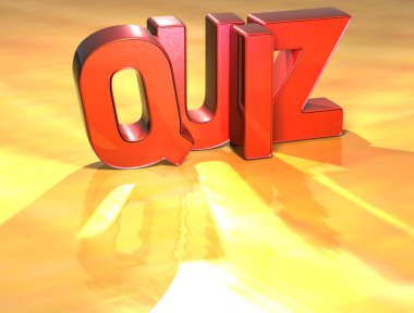 Word Quiz on yellow background clipart
