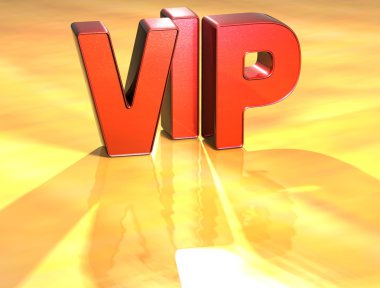 Word VIP on yellow background clipart