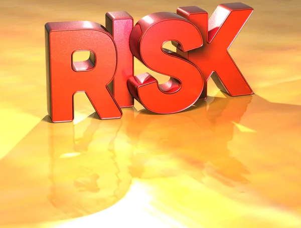 stock image Word Risk on yellow background