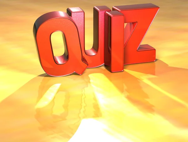 Word Quiz on yellow background — Stock Photo, Image