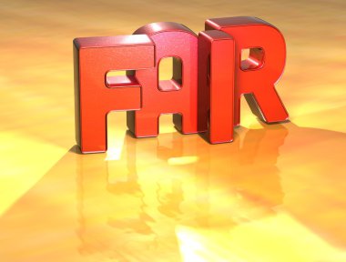 Word Fair on yellow background clipart