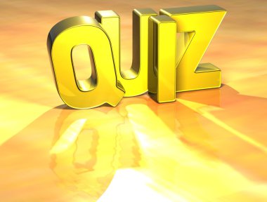 Sarı zemin üzerinde kelime quiz