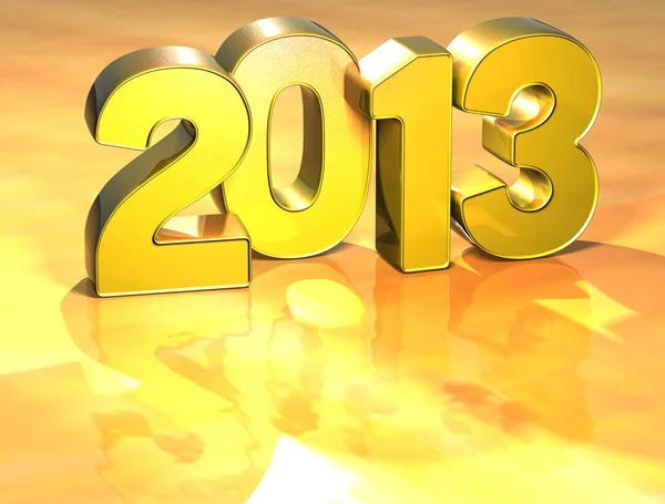 Słowo 2013 na żółtym tle — Zdjęcie stockowe