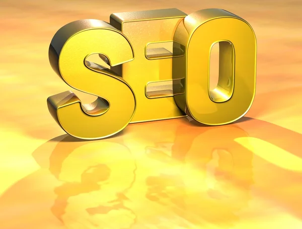 Word Seo on yellow background — Stock Photo, Image