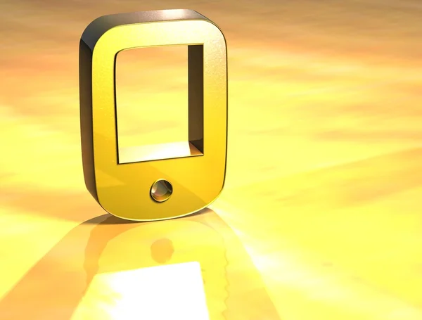 3D Pad sinal de ouro — Fotografia de Stock