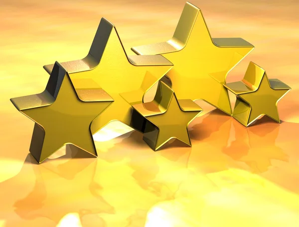 3D Stars Gold Sign — Stock Photo, Image
