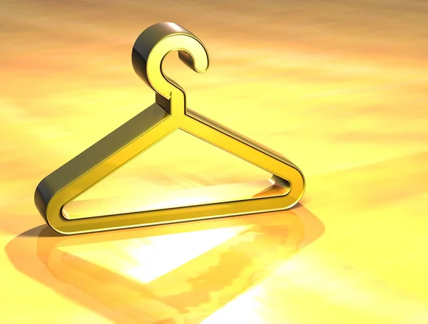 Znak szatnia złota 3D — Zdjęcie stockowe