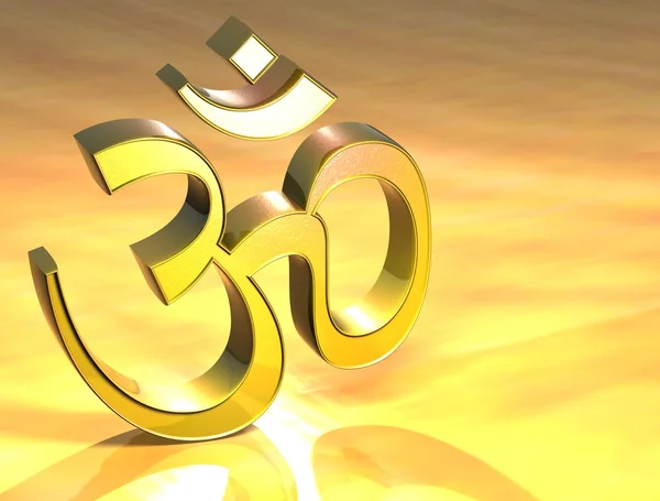 3D Індуїзм Золотий знак — стокове фото