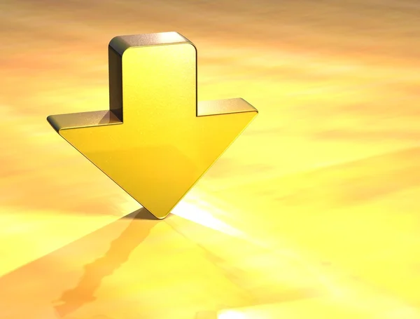 3D Arrow Gold Sign — Stock Photo, Image