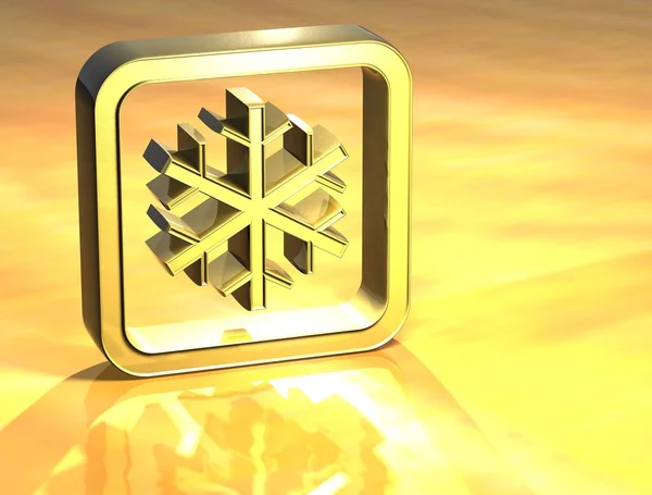 3D Mantenga congelado el signo de oro — Foto de Stock