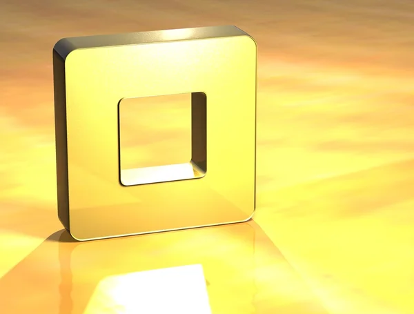 3D znak stop złota — Zdjęcie stockowe