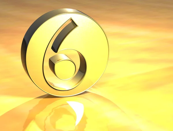 3D Number Gold Sign — Stock Photo, Image