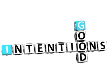 3D Good Intentions Crossword clipart