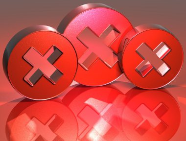 3D Danied Access Red Sign clipart