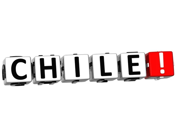 3d 칠레 버튼 클릭 여기 블록 텍스트 — 스톡 사진