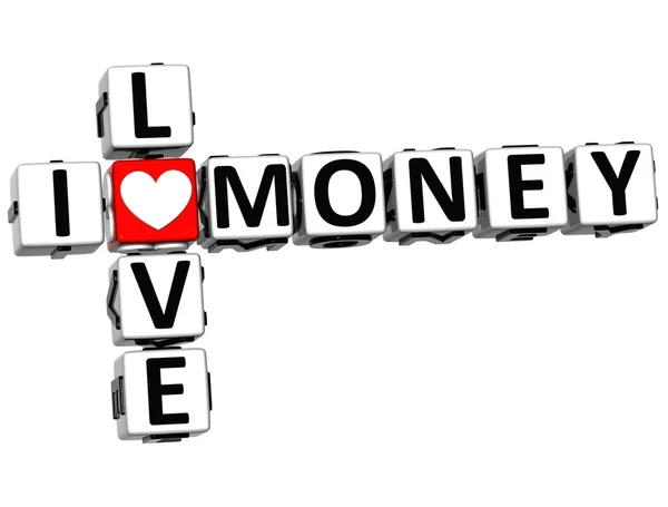 3D I Love Money — стоковое фото