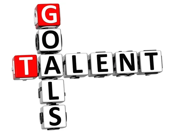 3d Ziele Talent Kreuzworträtsel — Stockfoto