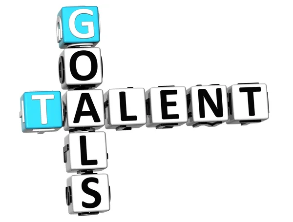 3d Ziele Talent Kreuzworträtsel — Stockfoto