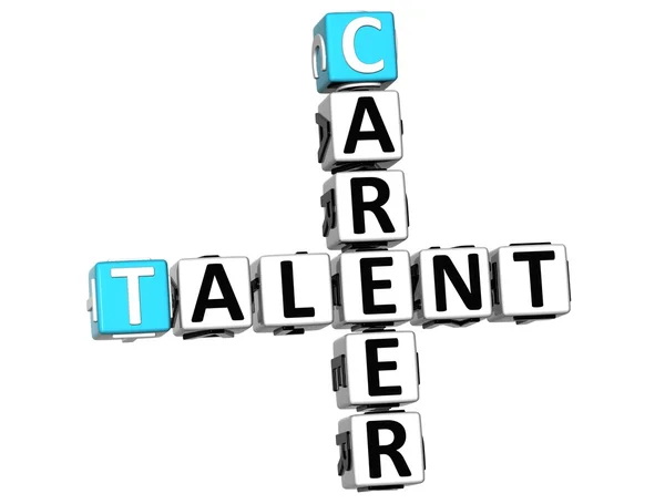 3d Karriere Talent Kreuzworträtsel — Stockfoto