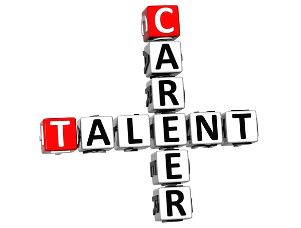 3D Career Talent Crossword — Stock Photo, Image