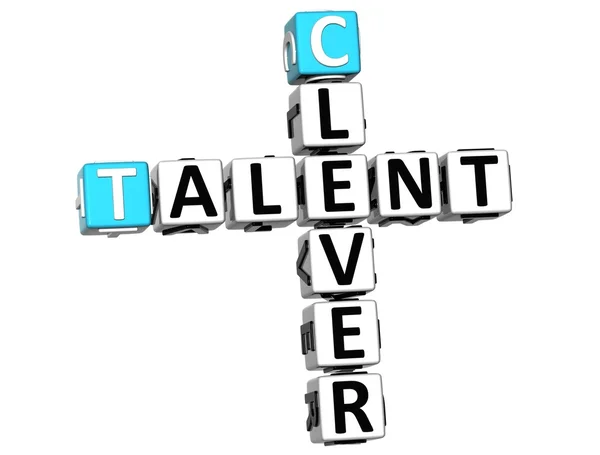 3d cleveres Talent Kreuzworträtsel — Stockfoto