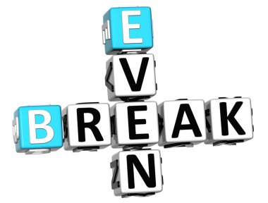 3D Even Break Crossword clipart