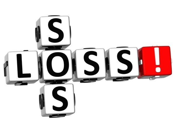 3D SOS Loss Crossword — Stock Photo, Image