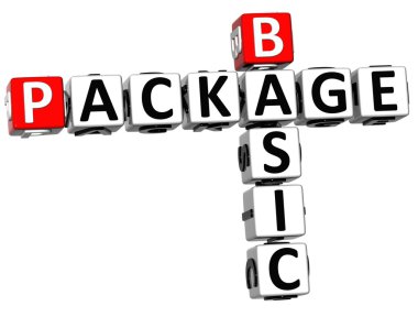 3D Basic Package Crossword clipart