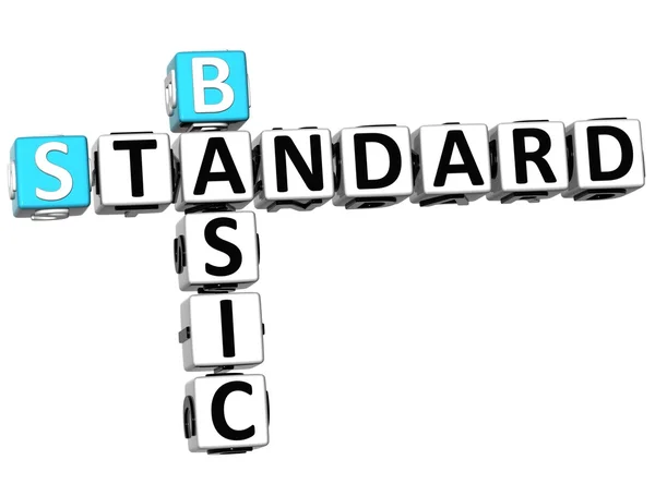 3D Basic Standard Crossword — Stock Photo, Image