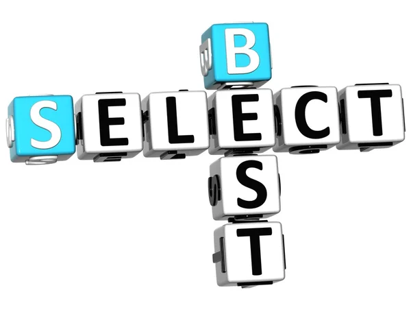3D Best Select Crossword — Stock Photo, Image