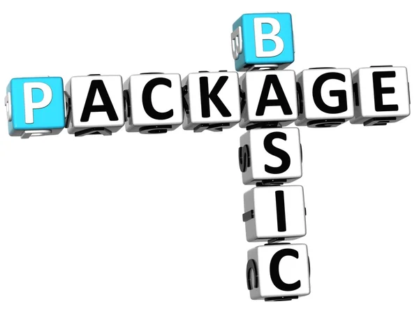 Crucigrama de paquete básico 3D —  Fotos de Stock