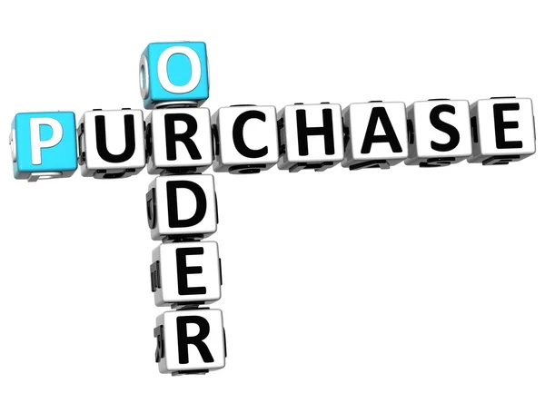 3D Order Purchase Crossword — Stock Photo, Image