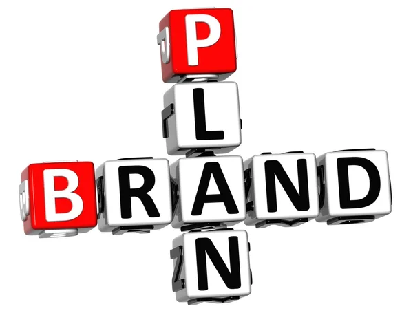 3D Brand Plan Crossword — Stock Photo, Image