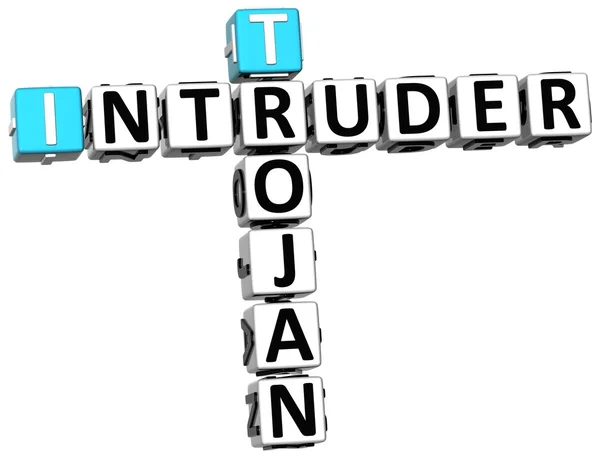 3D Trojan Intruder Crossword — Stock Photo, Image