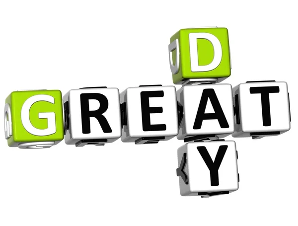 3D Great Day Crossword — Stock Photo, Image