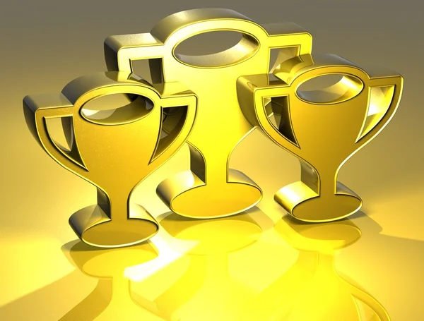 Золотой знак 3D Prize — стоковое фото