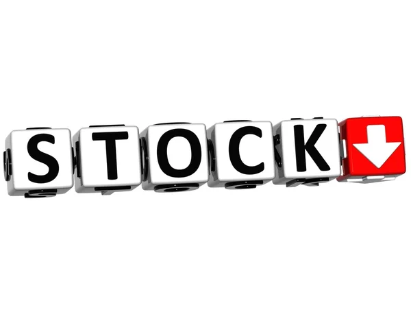 3D Stock Button Click Here Block Text — Stock Photo, Image