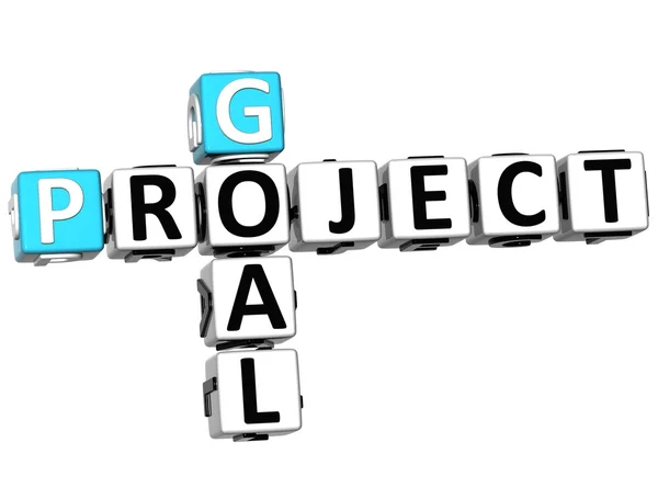 3D Goal Project Crossword — Stock Photo, Image