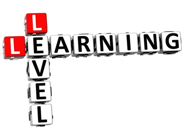 3D Level Learning Crossword — Stock Photo, Image