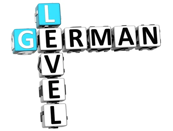 3D niemiecki poziom krzyżówka — Zdjęcie stockowe