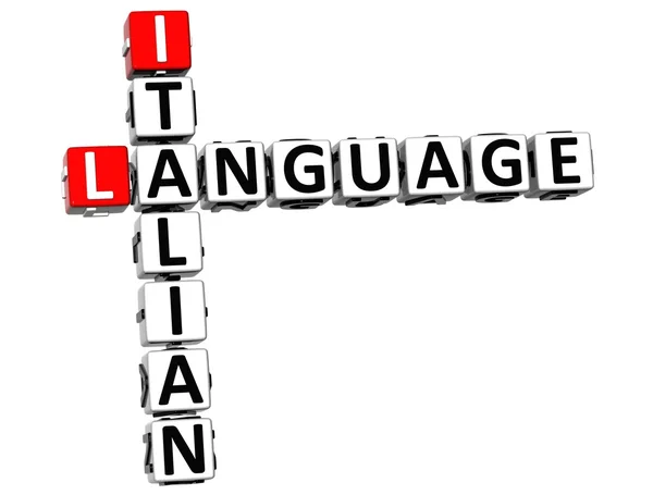 3D Italian Language Crossword — Stock Photo, Image