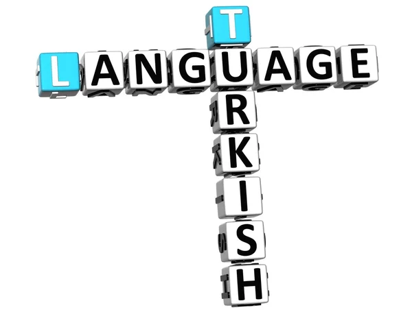 3D σταυρόλεξο τουρκική γλώσσα — Φωτογραφία Αρχείου
