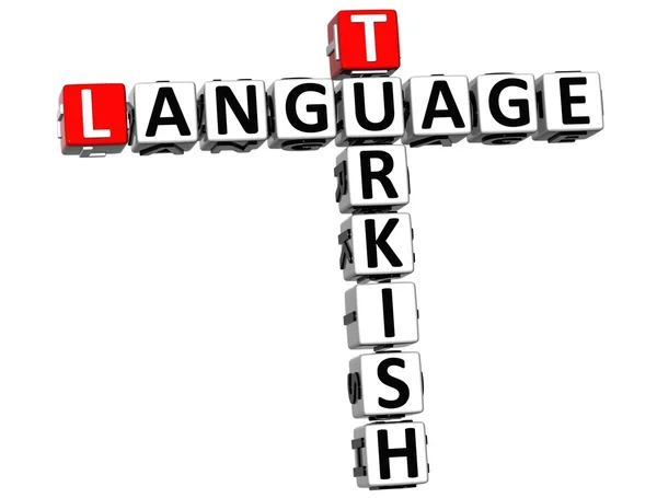 3D σταυρόλεξο τουρκική γλώσσα — Φωτογραφία Αρχείου