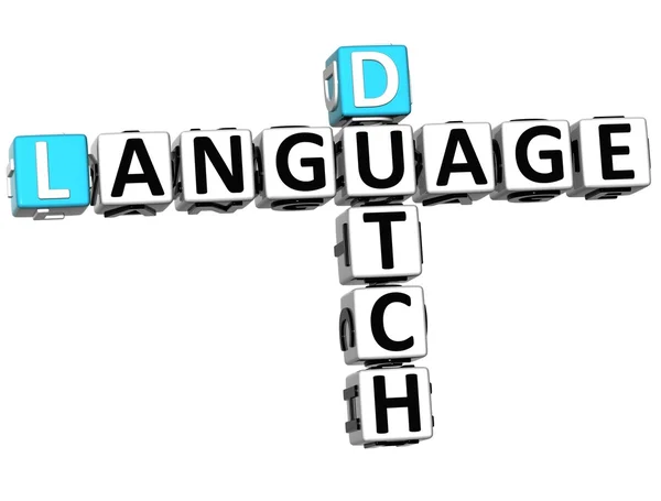 3D Holländische Sprache Kreuzworträtsel — Stockfoto