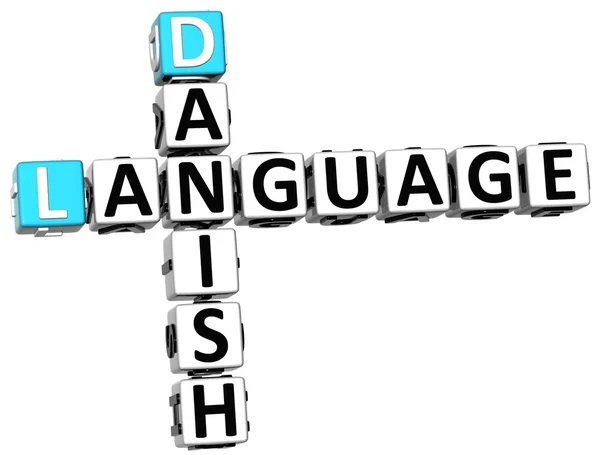 3D Danish Language Crossword — Stock Photo, Image