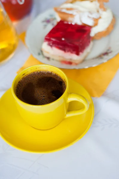Kahve ile kek — Stok fotoğraf